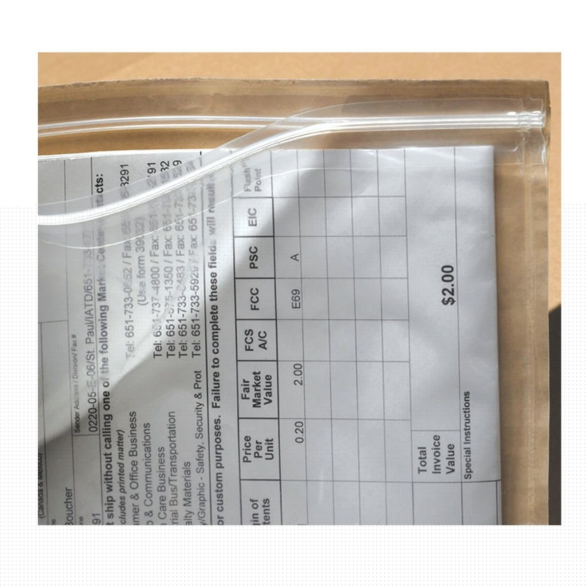 3M NPZ-L Non-Printed Zipper Closure Packing List Envelope, Clear Polyethylene, Transparent, 8-1/2 in x 11-1/2 in (7000124211) (500 Pack) - 3