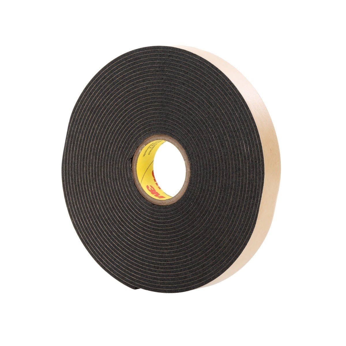 3M 4496B 4496 Double Coated Polyethylene Foam Tape, Black, 1/4 in x 36 yd, 62 mil (7000124260) (36 Pack)