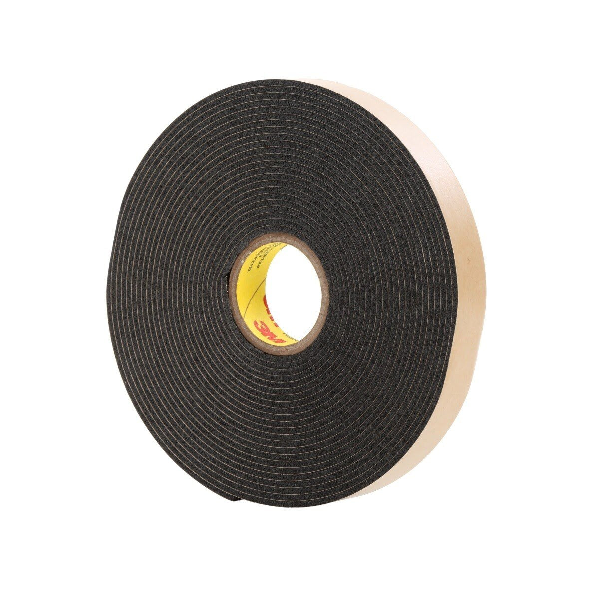 3M 4496B 4496 Double Coated Polyethylene Foam Tape, Black, 1/4 in x 36 yd, 62 mil (7000124260) (36 Pack)