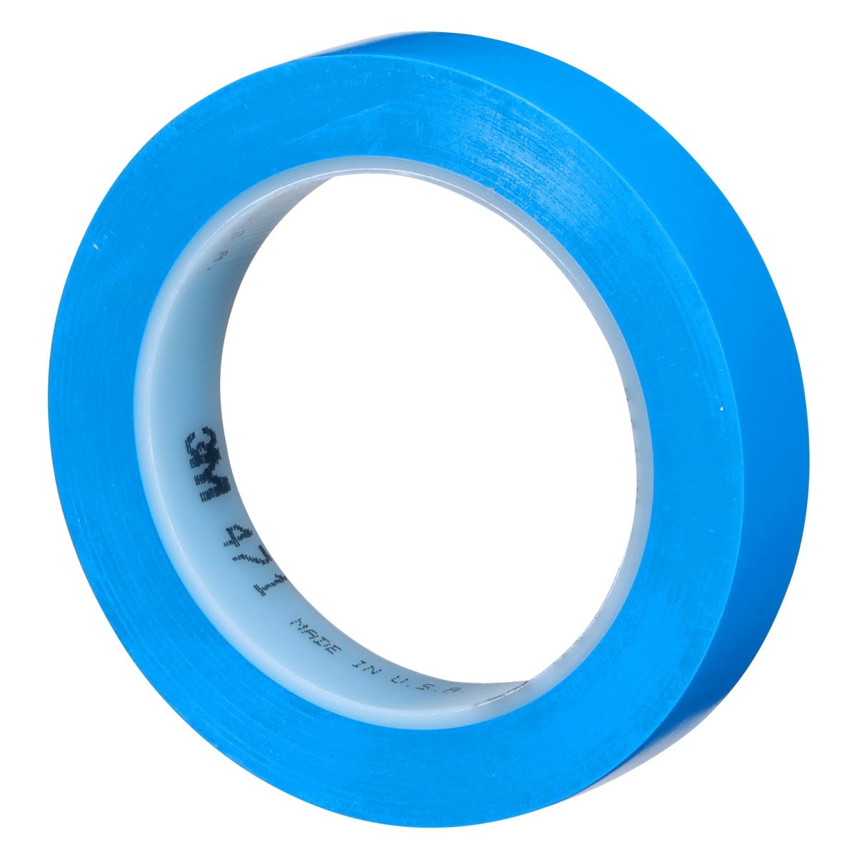 3M Vinyl Tape 471 Blue 5.2 mil 3/4 in x 36 yd 48 Rolls Case (471) (7000124804) (48 Pack) - 3