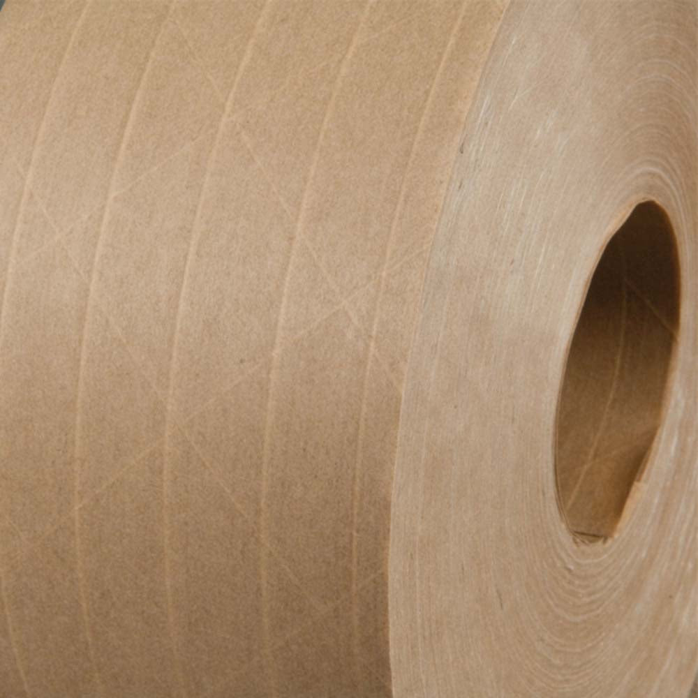 3M 6145 Water Activated Paper Tape , Natural, Light Duty Reinforced, 72 mm x 450 ft (7000124806) (10 Pack) - 2