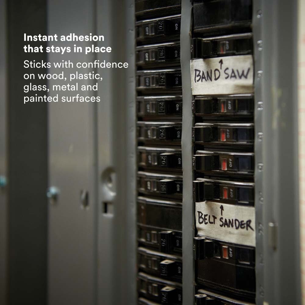 3M 201+ General Use Masking Tape, Tan, 1.42 in x 2.15 in, 4.4 mil - Easy-to-Use High Value Crepe Paper Tape (7000124882) (1 Piece) - 9