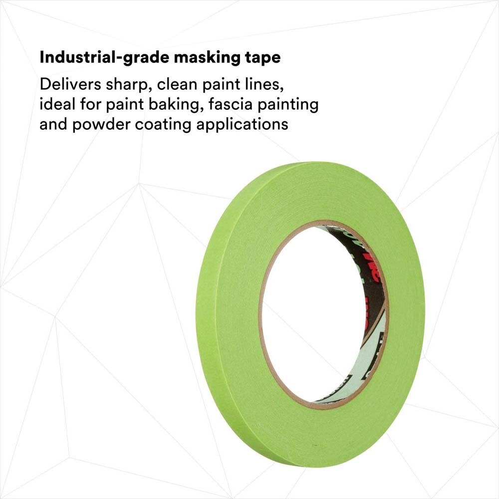 3M 7000124894 High Performance Green Masking Tape 401+, 12 mm x 55 m 6.7 mil (48 Pack) - 5