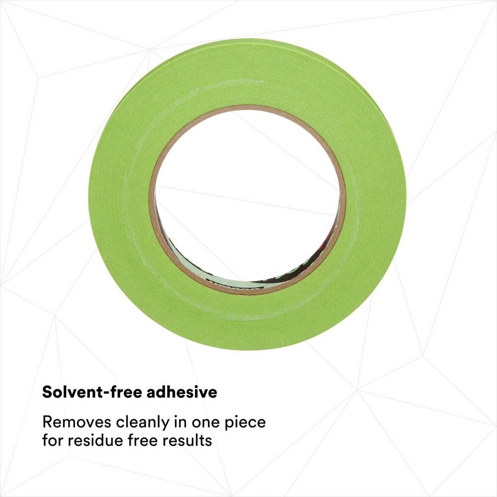 3M 7000124894 High Performance Green Masking Tape 401+, 12 mm x 55 m 6.7 mil (48 Pack) - 6
