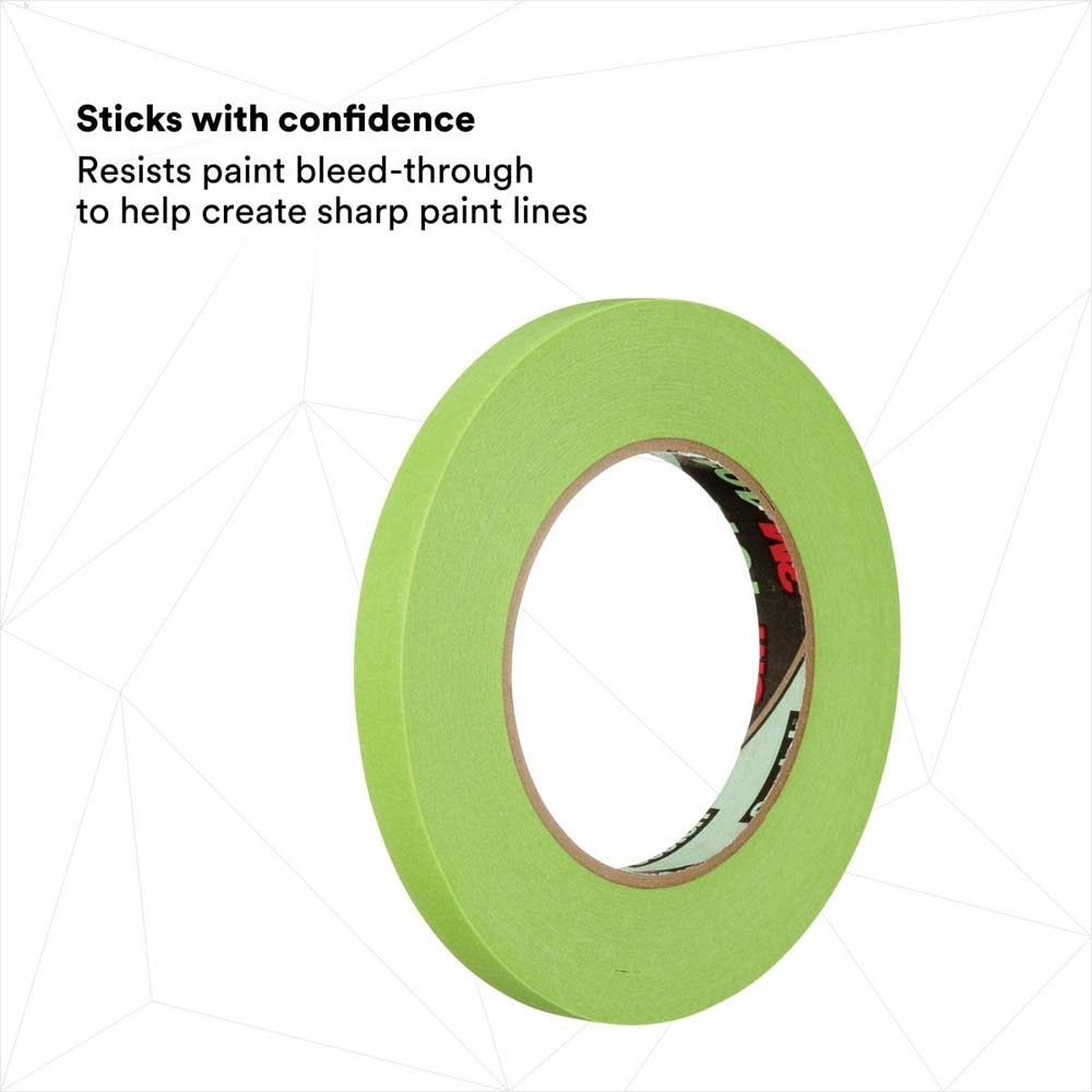 3M 401+ High Performance Green Masking Tape , 12 mm x 55 m 6.7 mil (7000124894) (48 Pack) - 8