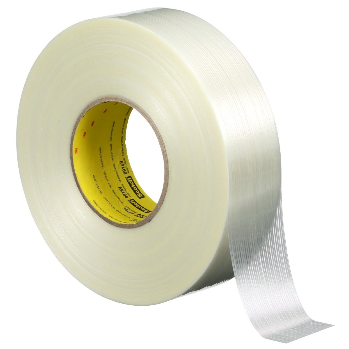 3M 8916V Scotch Filament Tape, Clear, 48 mm x 110 m, 6.8 mil, 6.8 mil (7000124904) (12 Pack) - 3
