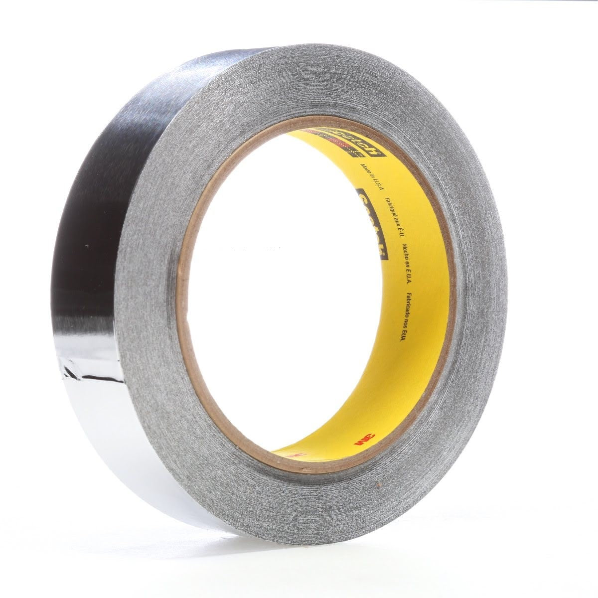 3M 433 Scotch High Temperature Aluminum Foil Tape, Silver, 1 in x 60 yd, 3.6 mil (7000125097) (36 Pack)