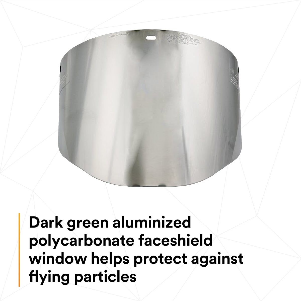 3M 82509-00000 82509 Aluminized Polycarbonate Molded Dark Green Faceshield Window, 14-1/2 in x 8 in x 9 in (7000127169) (10 Pack) - 2