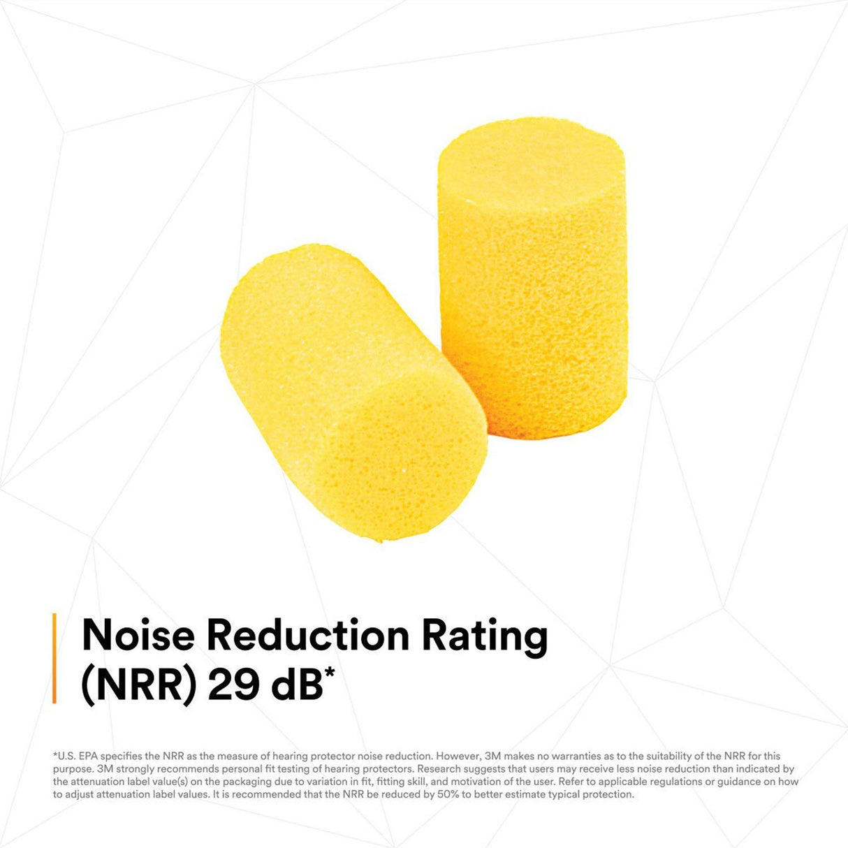 3M 310-1103 E-A-R Classic Earplugs, Uncorded, Small, Foam, Pillow Pack, NRR 29 dB (7000127171) (200 Pair) (10 Pack) - 6
