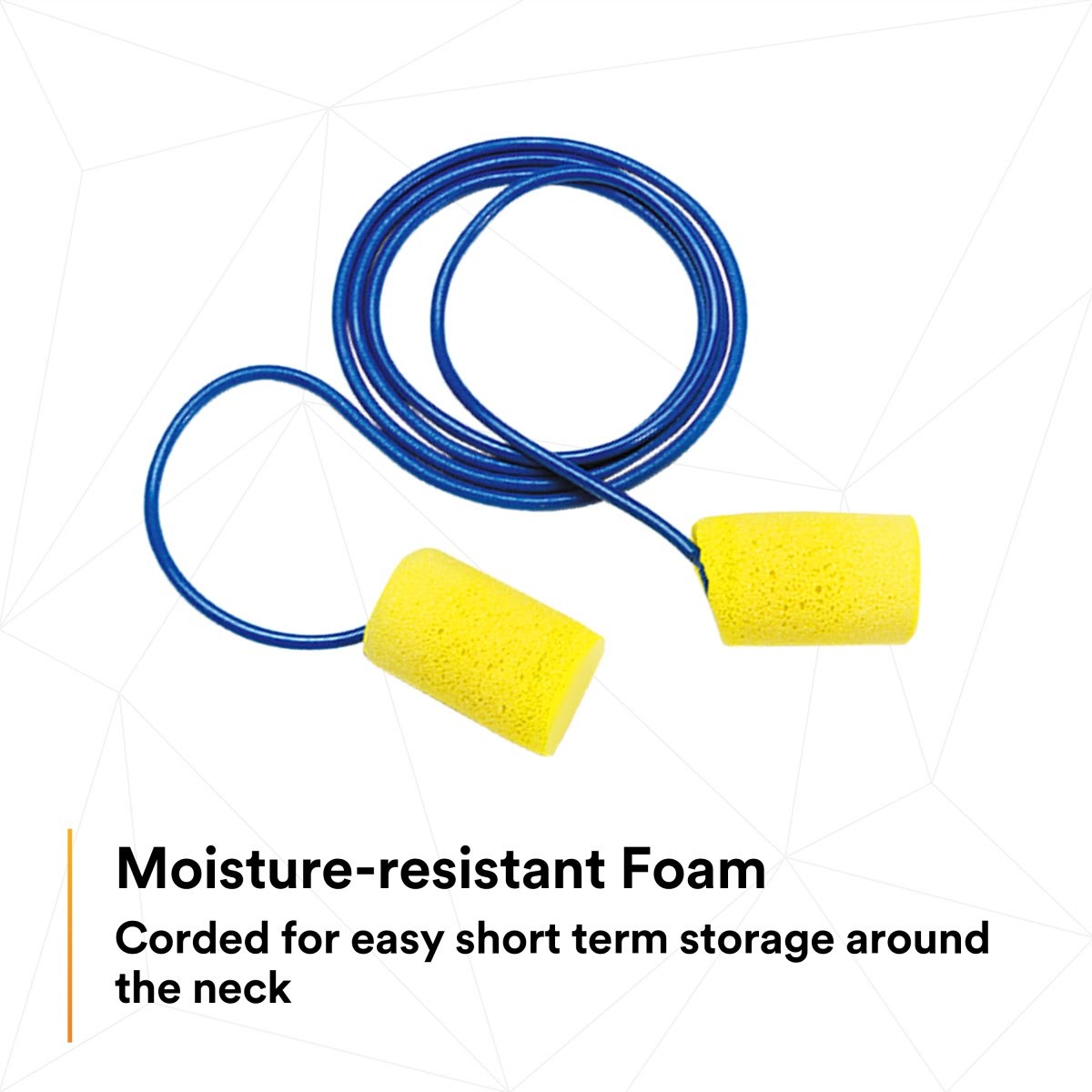 3M 311-4101 E-A-R Classic Plus Metal Detectable Corded Disposable Foam Earplugs, NRR 33 dB, Poly Bag, 200 Pair (7000127210) (2000 Pack) - 6