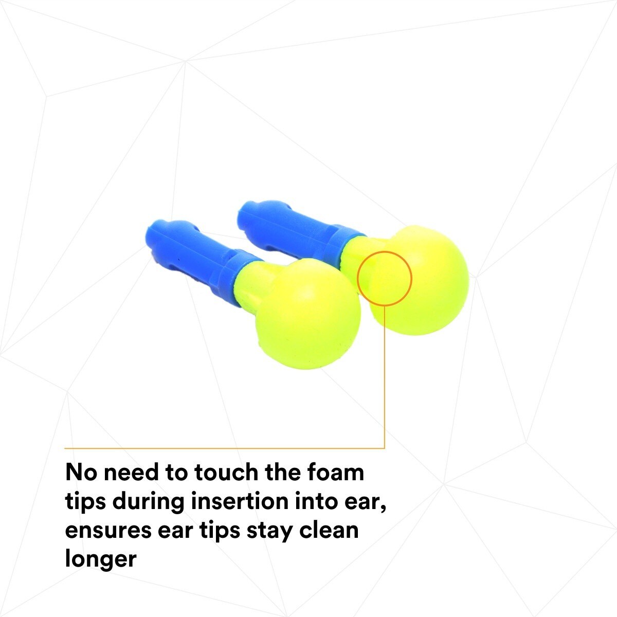 3M 318-1000 E-A-R Push-Ins Earplugs, Push-to-Fit Foam, Uncorded, NRR 28 dB, Blue Yellow, Poly Bag (7000127213) (400 Pack) - 9