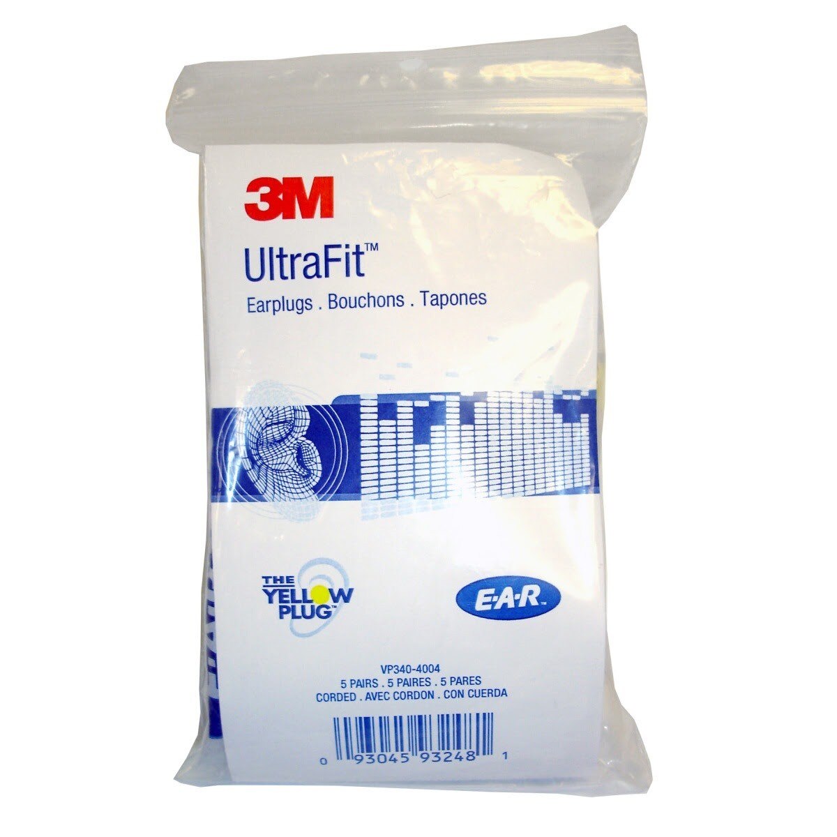 3M VP340-4004 E-A-R UltraFit Earplugs, Corded, Vending Pack (7000127255) (100 Pack) - 2
