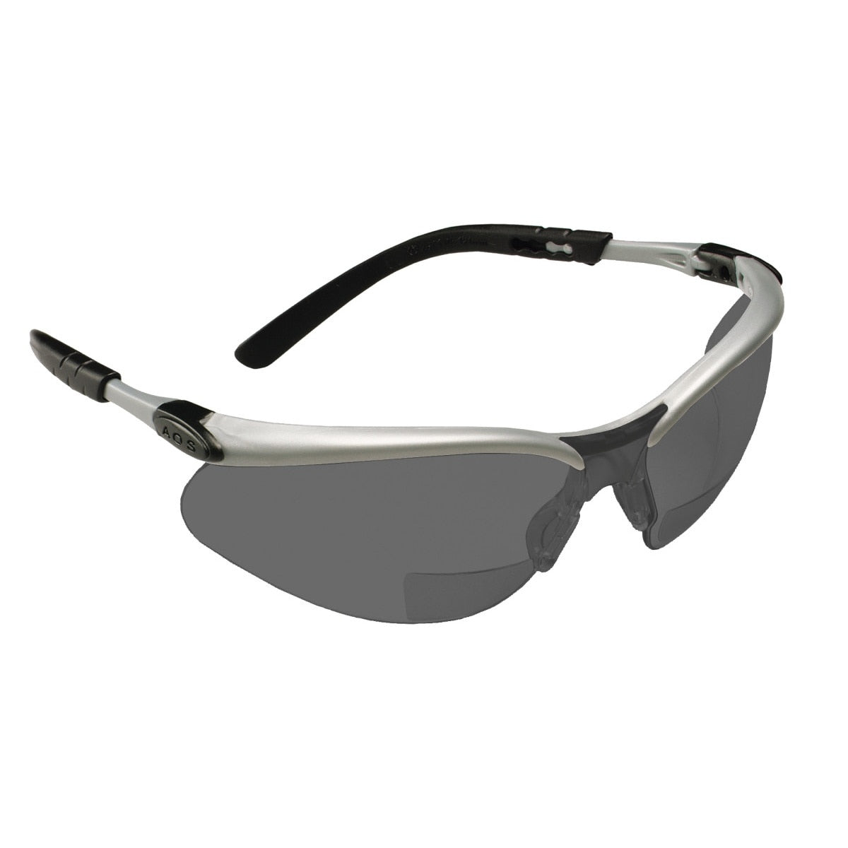 3M 11378-00000-20 Safety Glasses with Readers, +2.0 Diopter, ANSI Z87, Anti-Fog Anti-Scratch Gray Lens, Silver Frame, Adjustable Length Temples and Lens Angle (7000127493) (20 Pack)