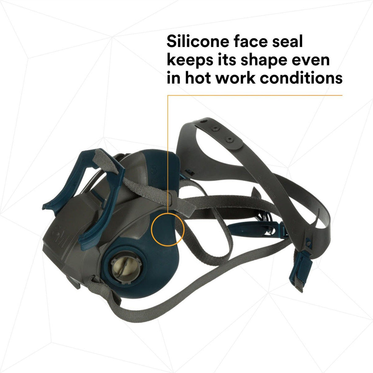 3M 6502QL Rugged Comfort Quick Latch Half Facepiece Reusable Respirator, Medium, Bayonet Connection, Cool Flow Valve, Silicone Face Seal (7000128239) (10 Pack) - 7