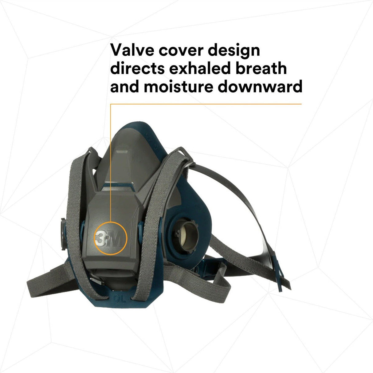 3M 6502QL Rugged Comfort Quick Latch Half Facepiece Reusable Respirator, Medium, Bayonet Connection, Cool Flow Valve, Silicone Face Seal (7000128239) (10 Pack) - 9