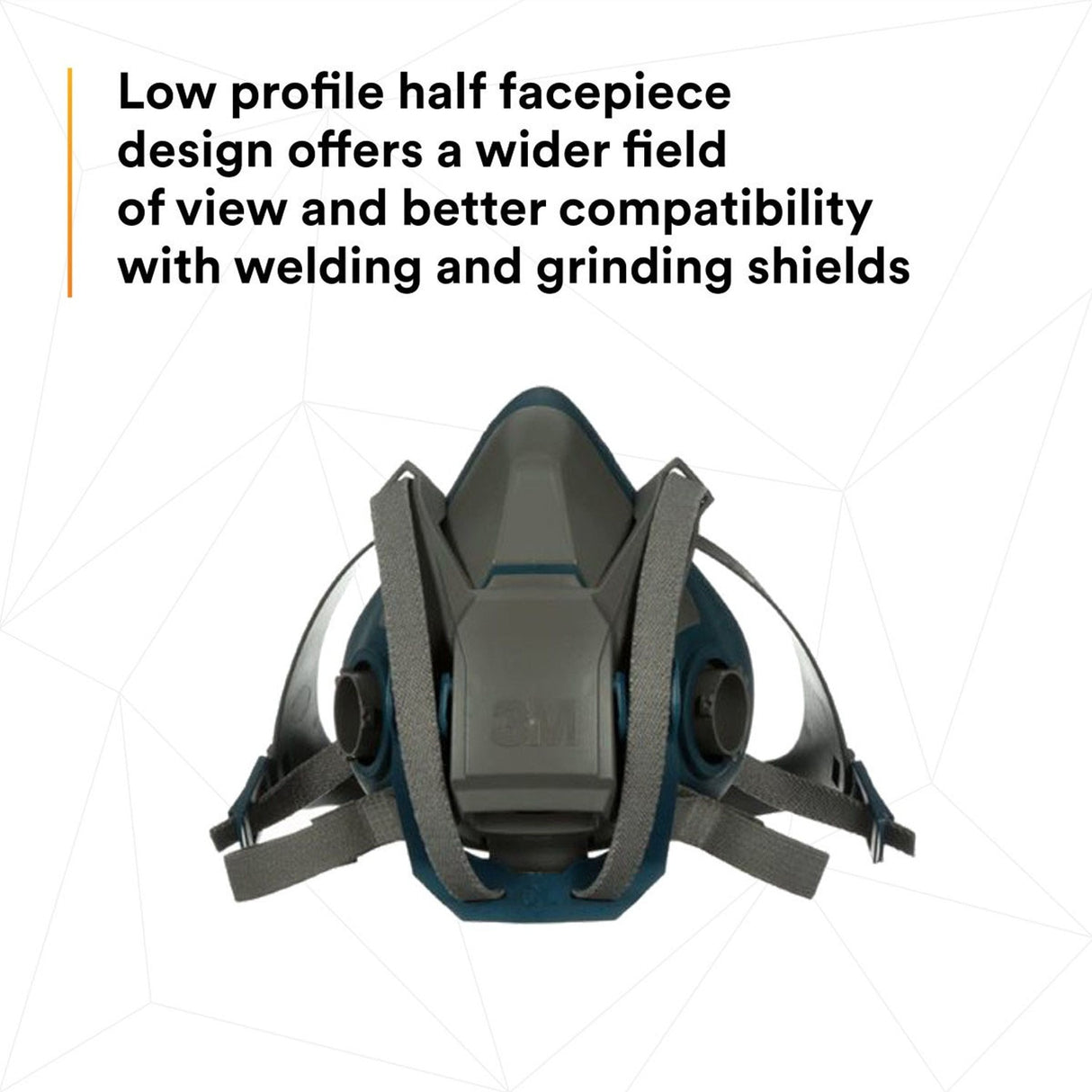 3M 49492 Rugged Comfort Quick Latch Half Facepiece Reusable Respirator, Large, Gray, Silicone Face Seal, Bayonet Connection, Cool Flow Valve (6503QL) (7000128241) (10 Pack) - 9