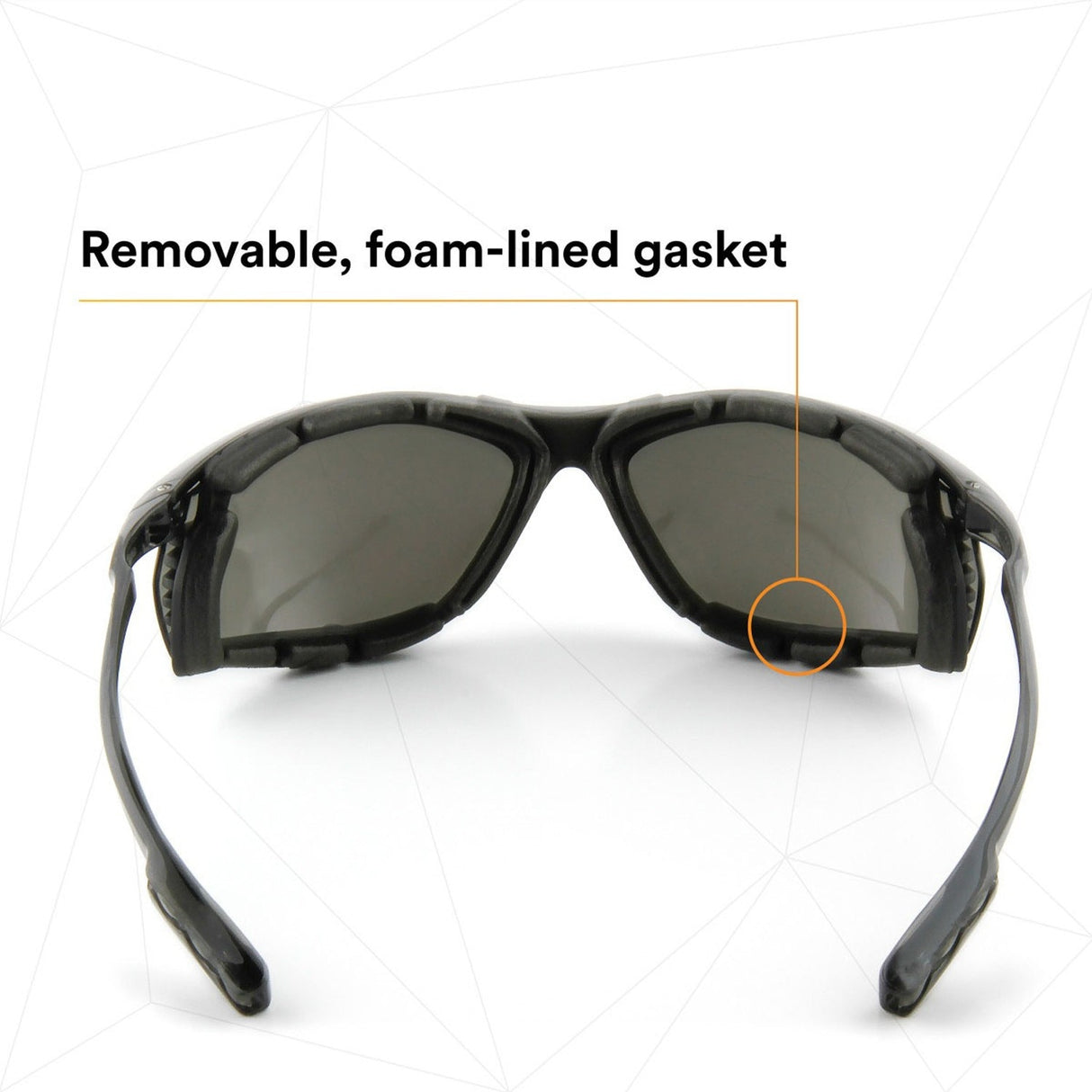 3M 11873-00000-20 Virtua CCS Safety Glasses Gray Anti-Fog Anti-Scratch Lens Black Frame Corded Earplug Control System Removable Foam Gasket (7000128260) - 7