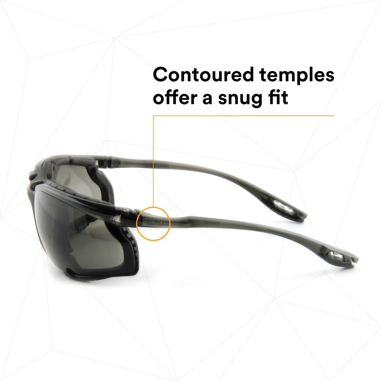 3M 11873-00000-20 Virtua CCS Safety Glasses Gray Anti-Fog Anti-Scratch Lens Black Frame Corded Earplug Control System Removable Foam Gasket (7000128260) - 8