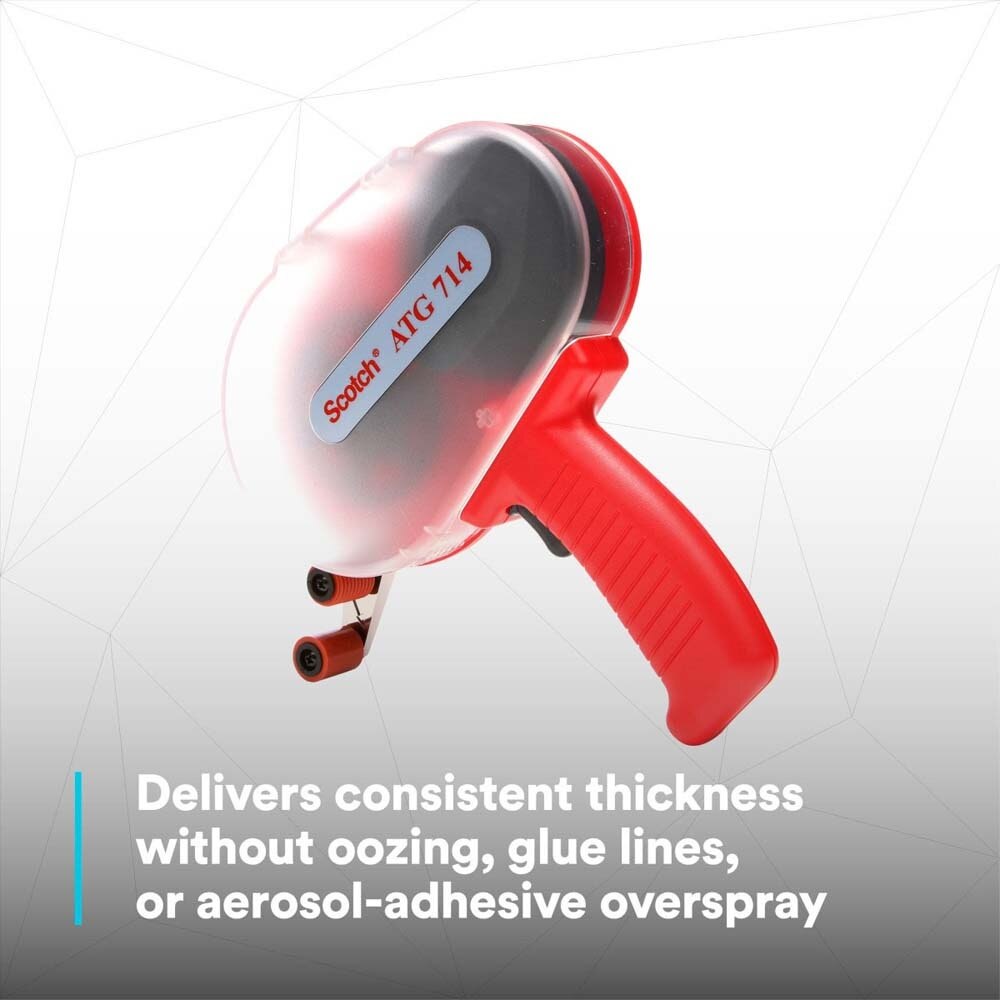 3M 714 ATG Adhesive Applicator for 1/4 inch ATG Tape, Red (7000131619) - 5