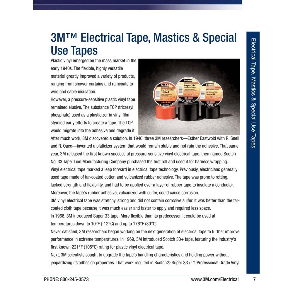 3M 7000132177 Scotch Brand Glass Cloth Electrical Tape 69-1"X36YD - 7