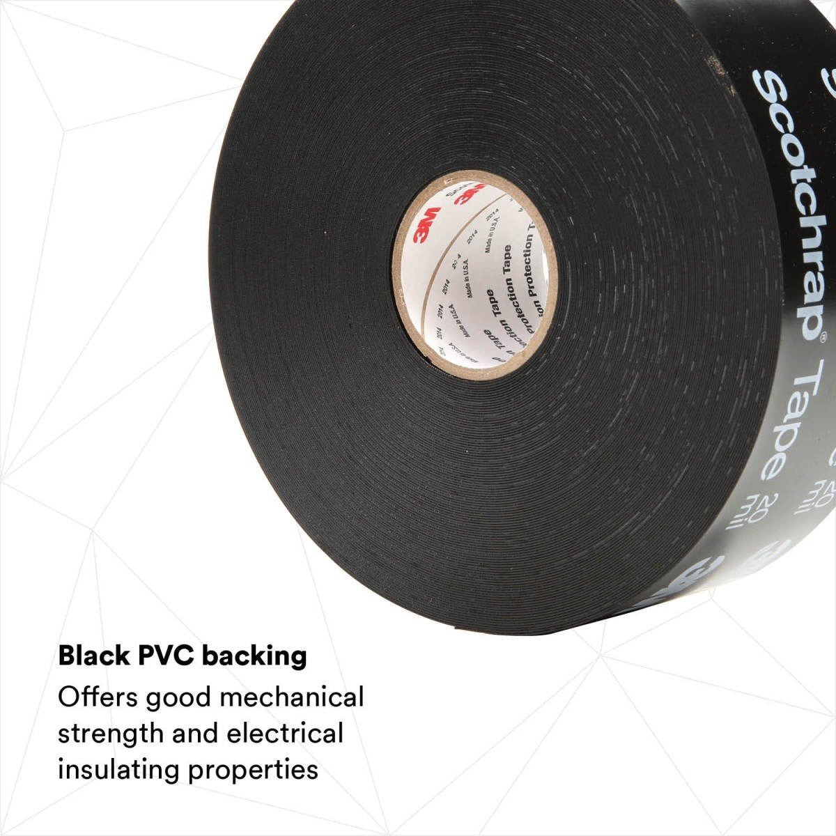 3M 51P-2X100FT Vinyl Corrosion Protection Tape 51, Printed, Black, 20 mil, 2 in x 100 ft (7000132743) (12 Pack) - 5