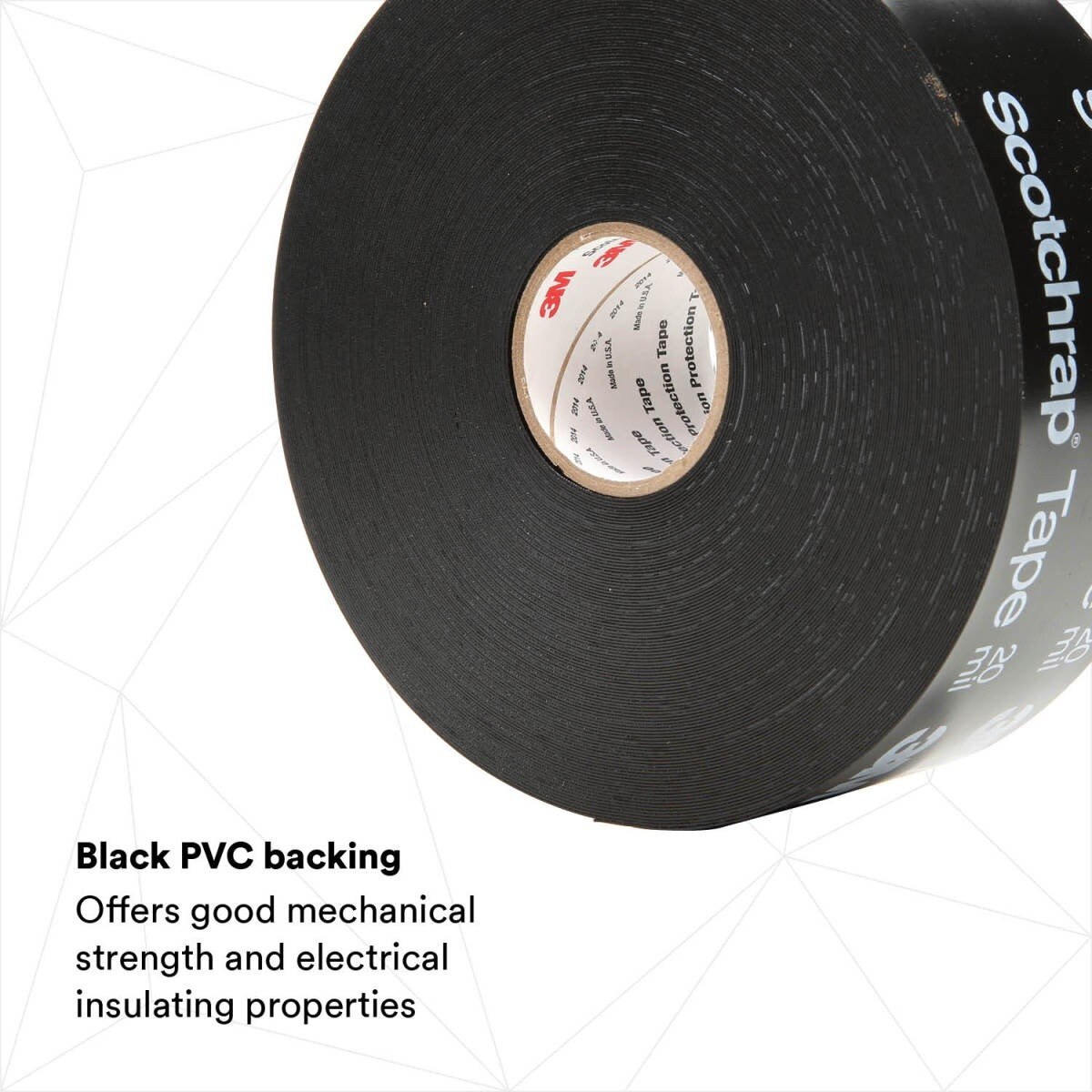 3M 51P-2X100FT Vinyl Corrosion Protection Tape 51, Printed, Black, 20 mil, 2 in x 100 ft (7000132743) (12 Pack) - 5