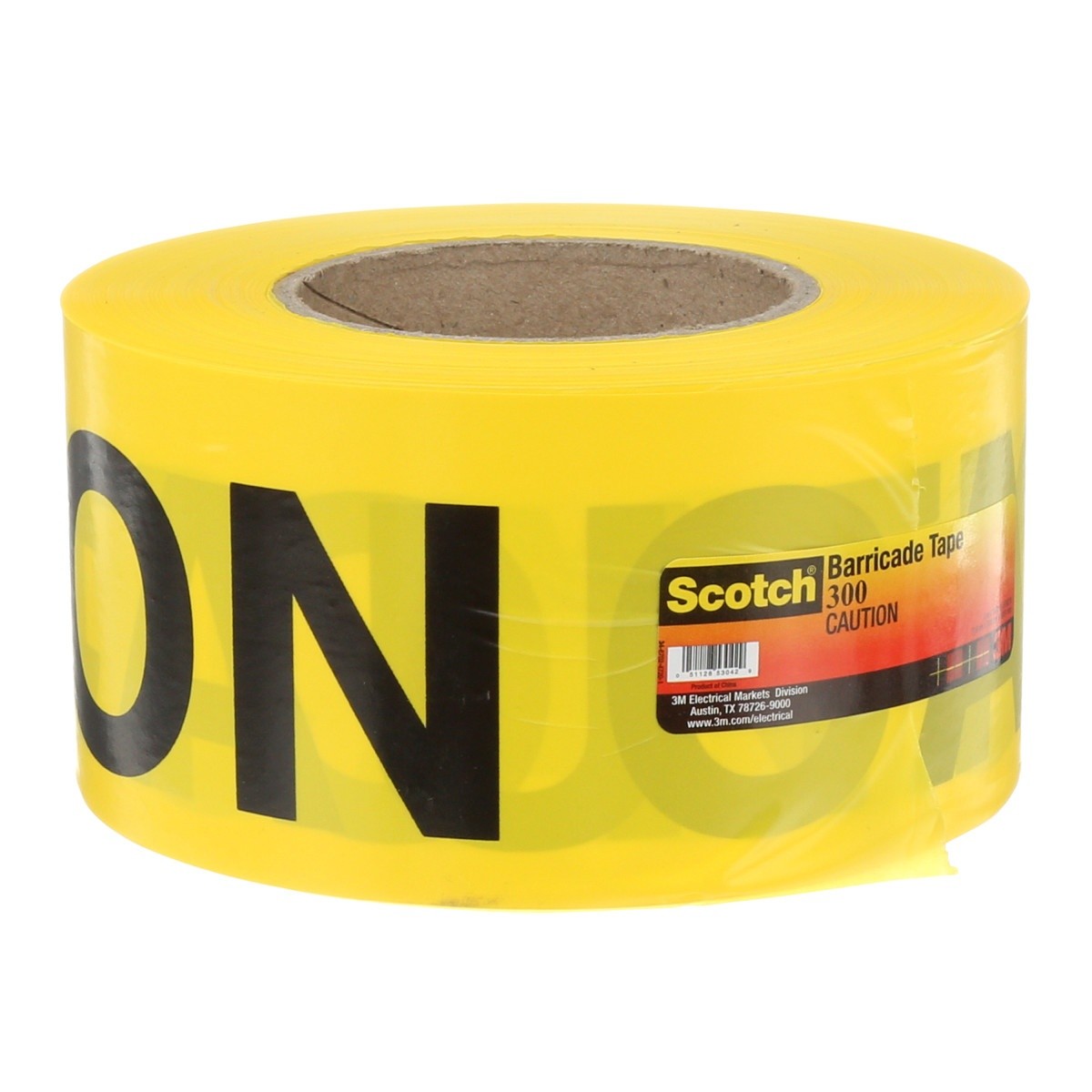 3M Scotch Barricade Tape 300 CAUTION Yellow 3 in x 1000 ft (300-Y-3X1000FT) (7000132906) (8 Pack) - 4