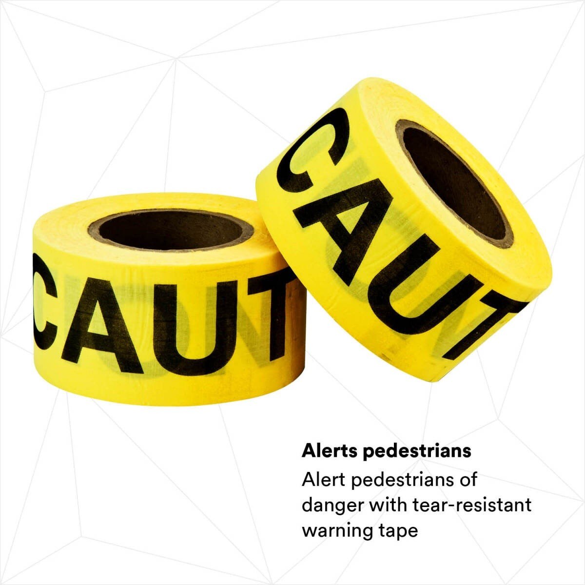 3M 301-Y-3X300FT Scotch Barricade Tape 301, CAUTION, Non-adhesive, Yellow, 3 in x 300 ft (7000132914) - 7