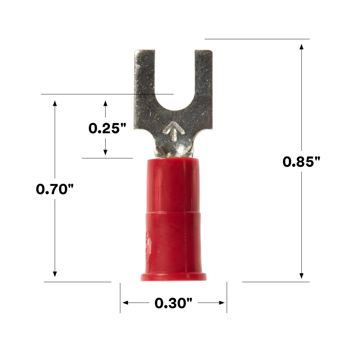 3M MV18-6FBX Block Fork Vinyl Insulated Terminals, Red, 22-18 AWG, Stud Size 6, 100 per bottle, Suitable for use in a Terminal Block (7000133322) (500 Pack) - 2
