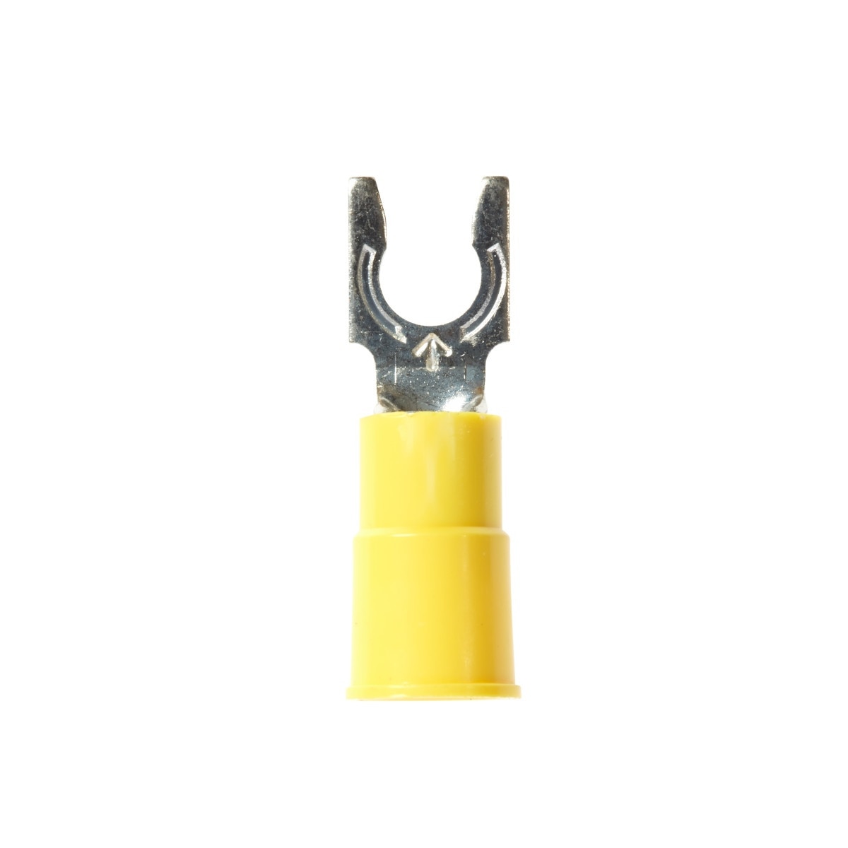 3M MV10-10FX Fork Terminal, Vinyl Insulated, Yellow, #10 Stud, 12-10 AWG, 600V (7000133340) (50 Pack)