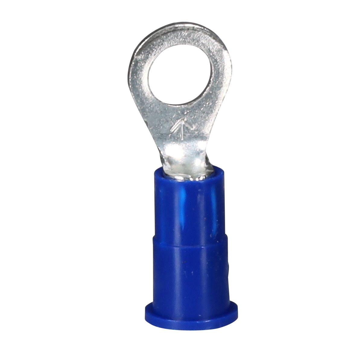 3M MVU14-10RX Ring Vinyl Insulated Ring Tongue Terminal, Standard Style, Tin Plated, Crimp Type, Blue, 16-14 AWG, Stud Size 10 (7000133366) - 6