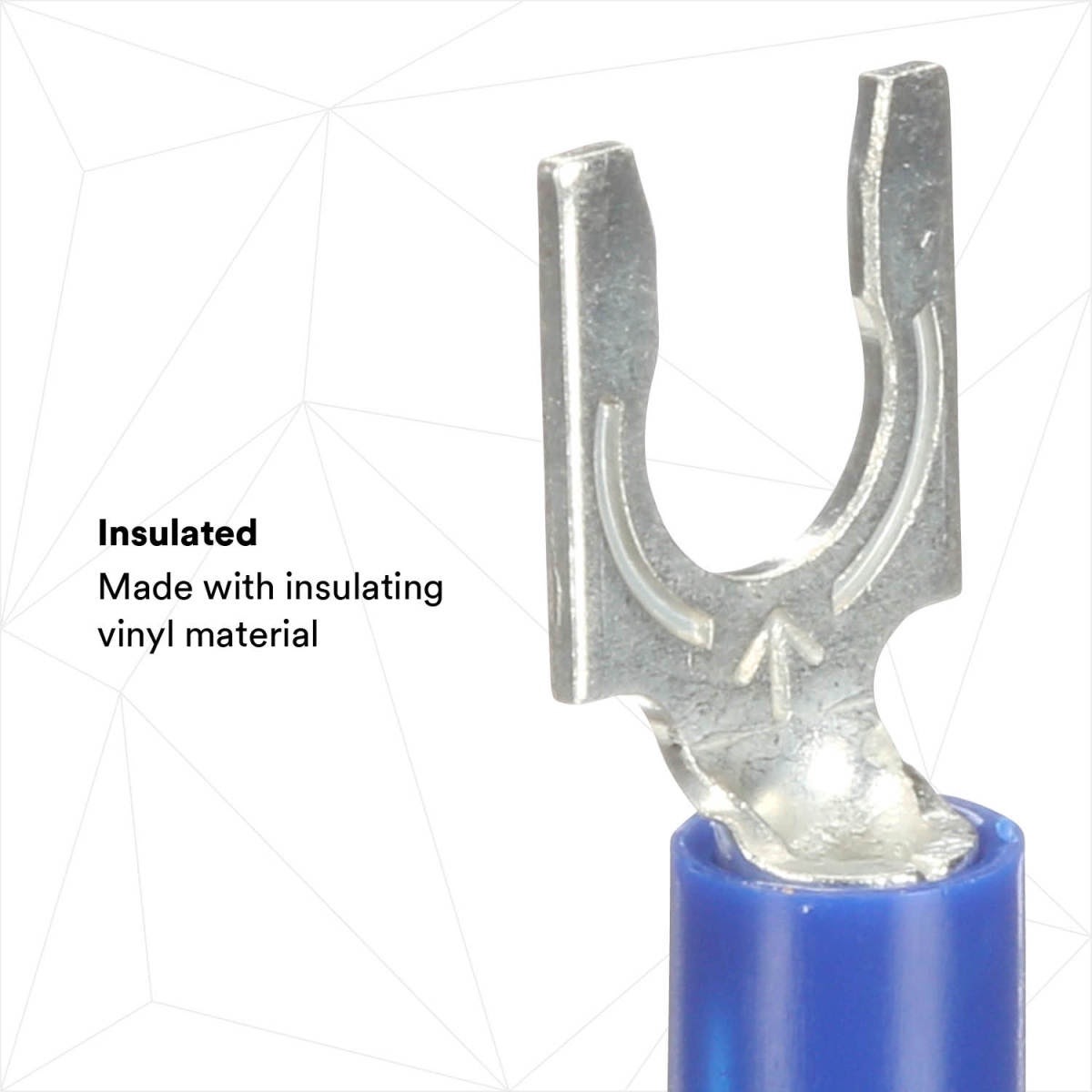 3M MV14-10FLX Scotchlok Locking Fork Vinyl Insulated, spring-like tongue firmly fits around the stud (7000133368) - 6