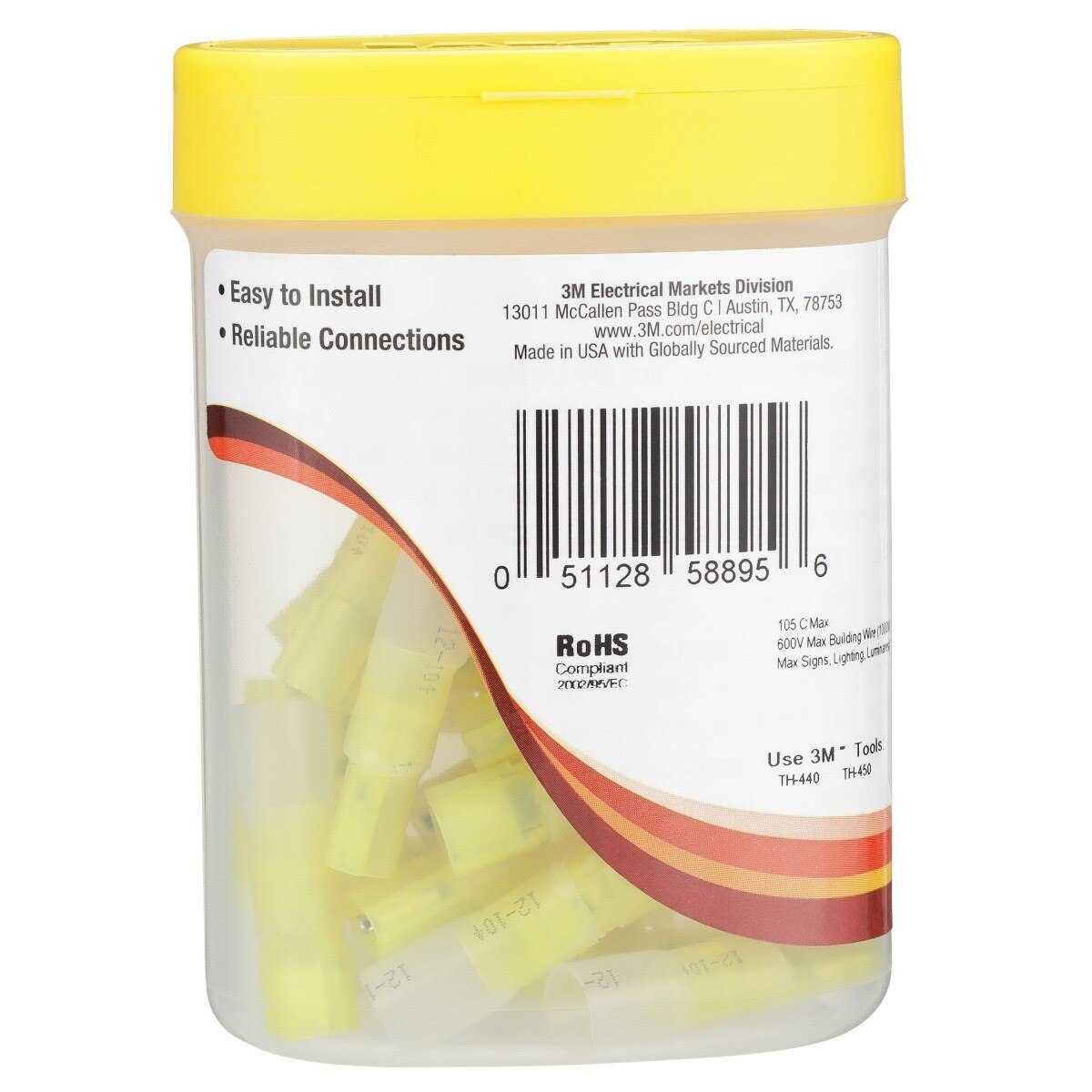 3M MNHU10-250DFIX Scotchlok Female Disconnect Heatshrink Nylon Insulated, (7000133382) (125 Pack) - 8