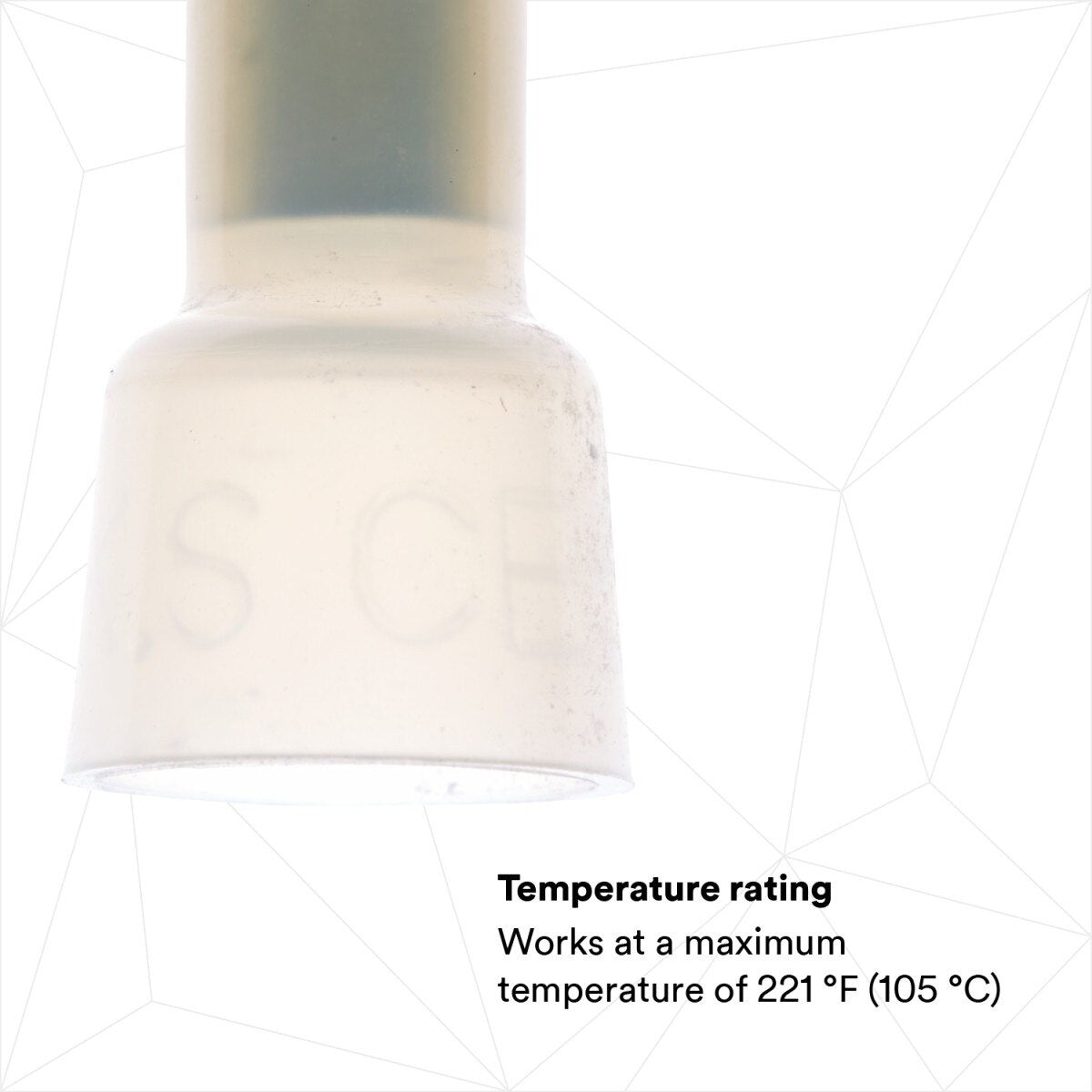 3M S-31-A Closed End Connector, Vinyl Insulated, Translucent White, 18-10 AWG, Built-in Wire Stop (7000133426) (500 Pack) - 9