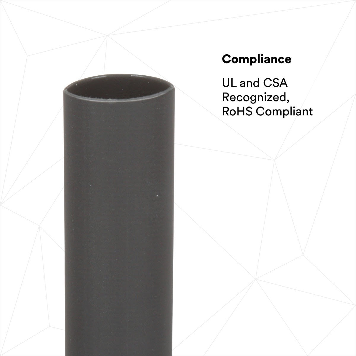 3M EPS-300 Thin-Wall Heat Shrink Tubing, Adhesive-Lined, 1/2-Black-48" (7000133583) (12 Pack)