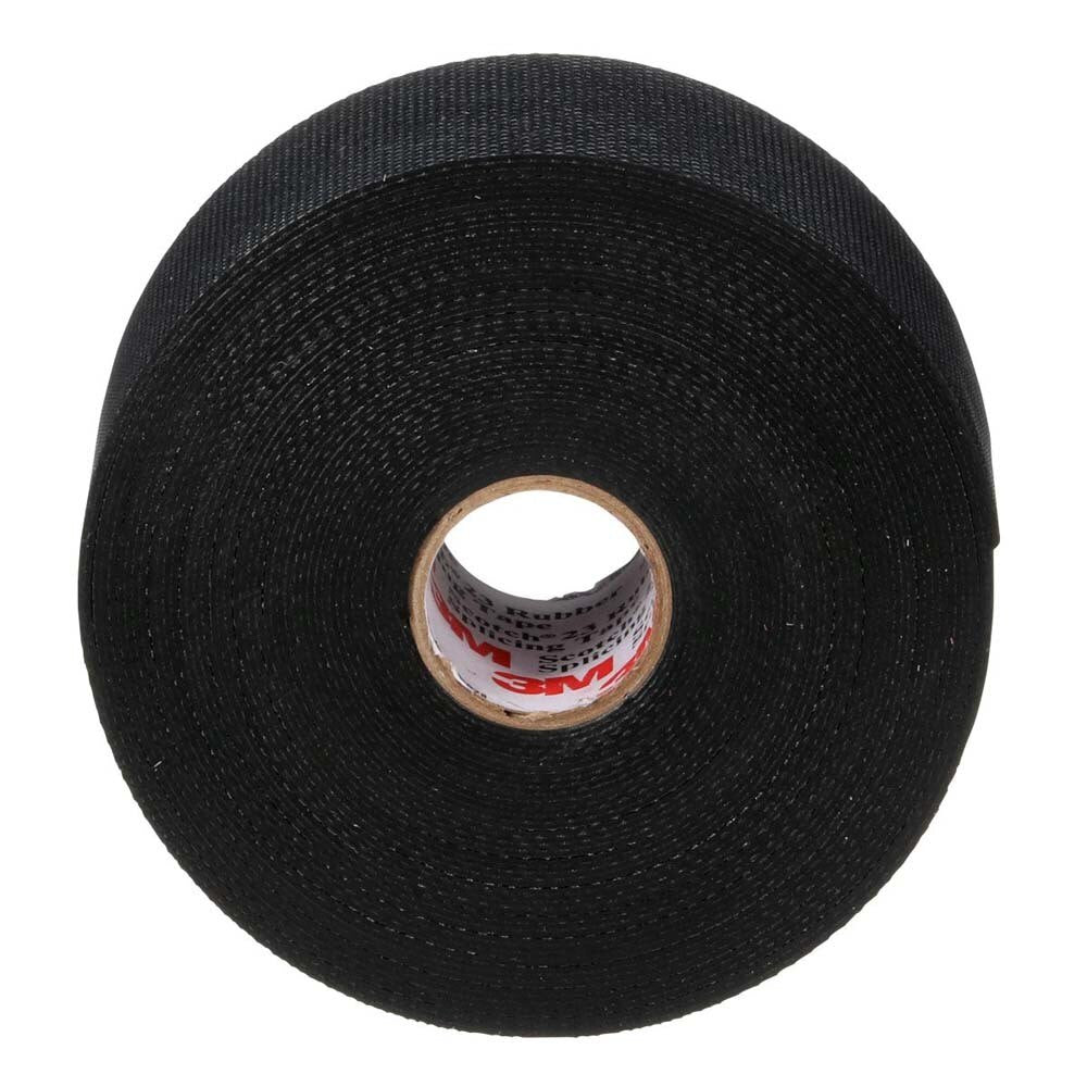 3M 7000138512 Scotch Rubber Splicing Tape 23, Black, 2 in x 30 ft - 3