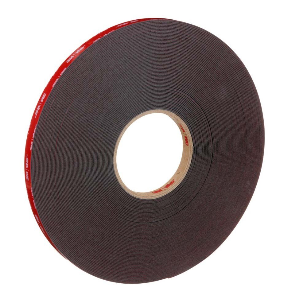 3M 7000144712 VHB Tape 5952 Double-Sided Acrylic Foam Mounting Tape, 3/4 in x 36 yd, 45 mil, Black - 4