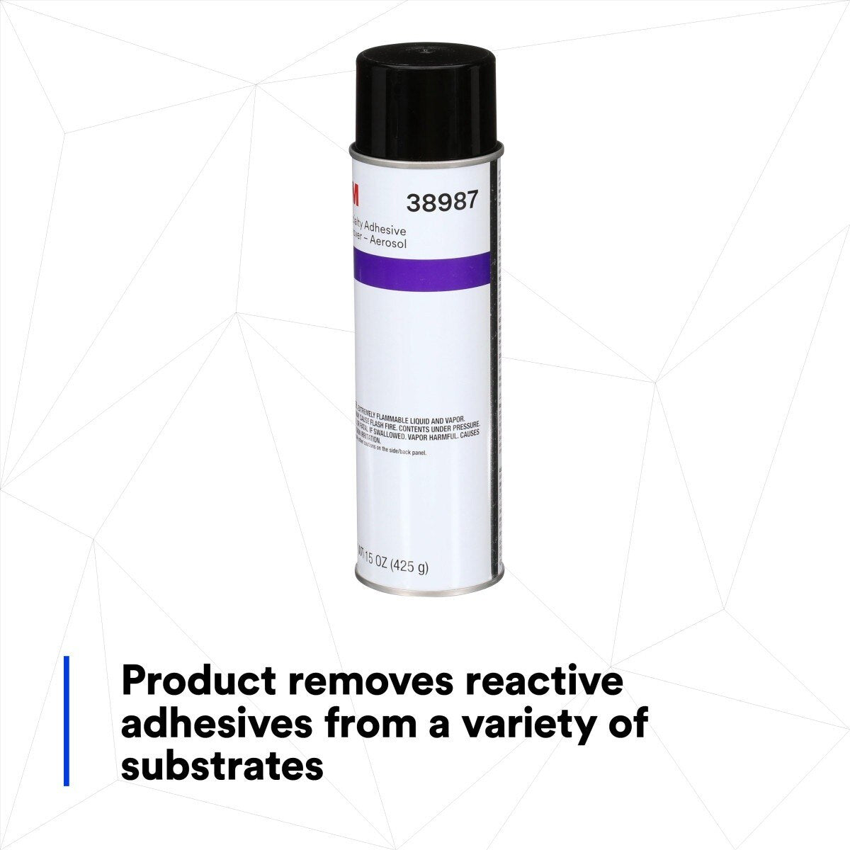 3M 38987 Specialty Adhesive Remover Aerosol, Solvent-Based, Transparent, 15 fl oz Can (7000148208) (6 Pack) - 6