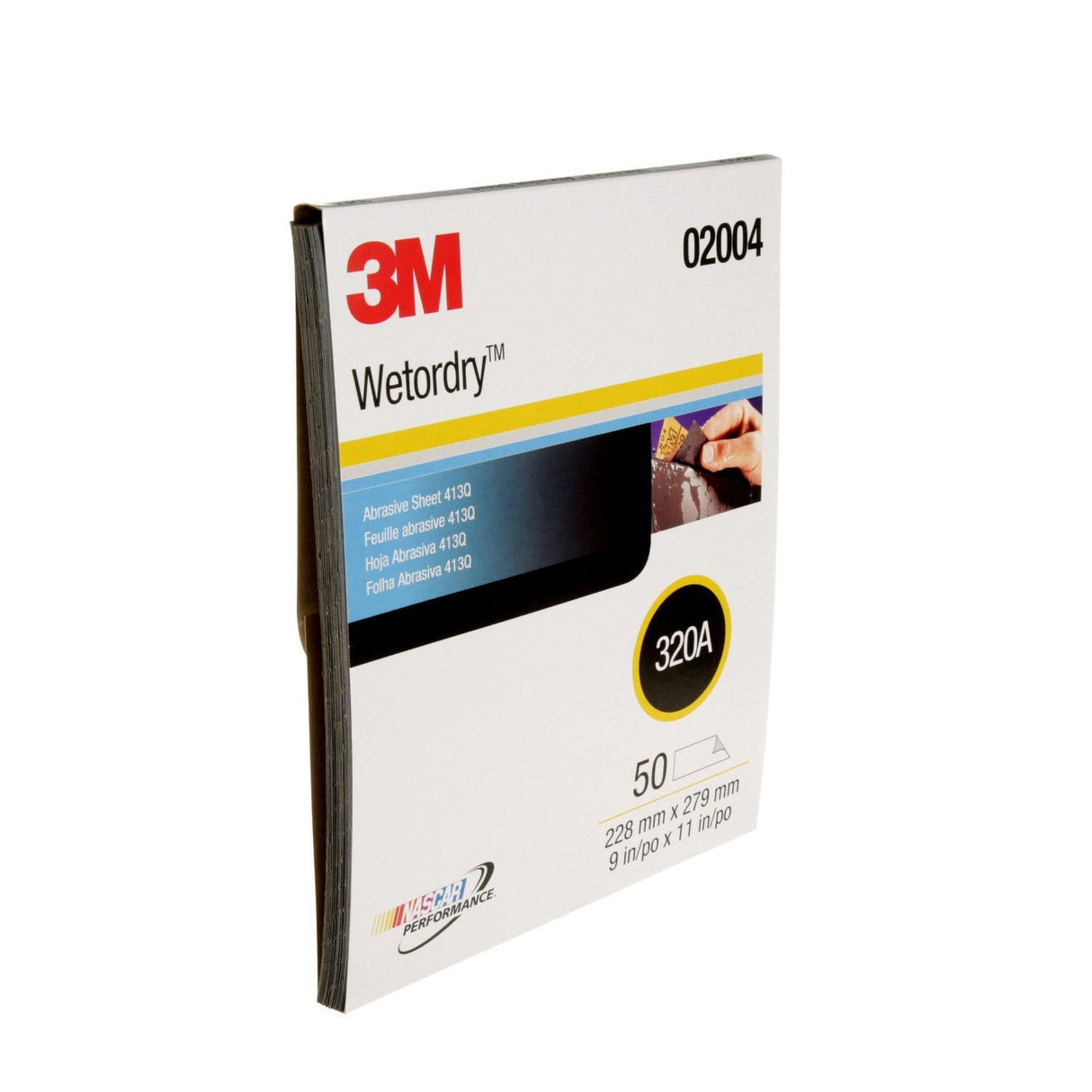 3M 413Q 02004 Wet/Dry Abrasive Sheet, 320 Grit, 9 in x 11 in (7000148222) (250 Pack) - 5