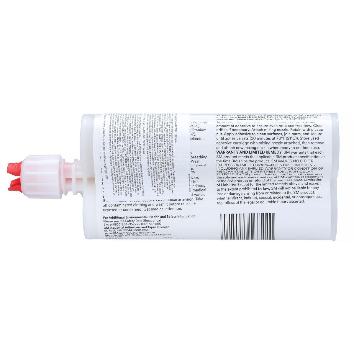 3M DP100FR Epoxy Adhesive, Flame Retardant, Cream, 200 mL Duo-Pak Cartridge (100FR) (7000148268) (12 Pack) - 7