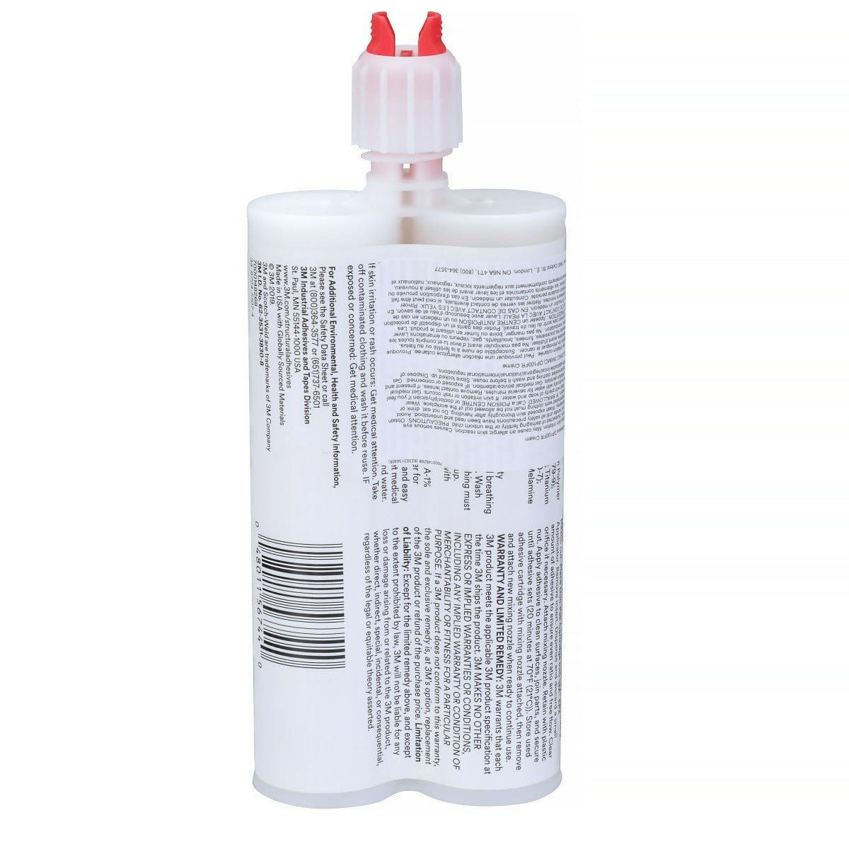 3M DP100FR Epoxy Adhesive, Flame Retardant, Cream, 200 mL Duo-Pak Cartridge (100FR) (7000148268) (12 Pack) - 8