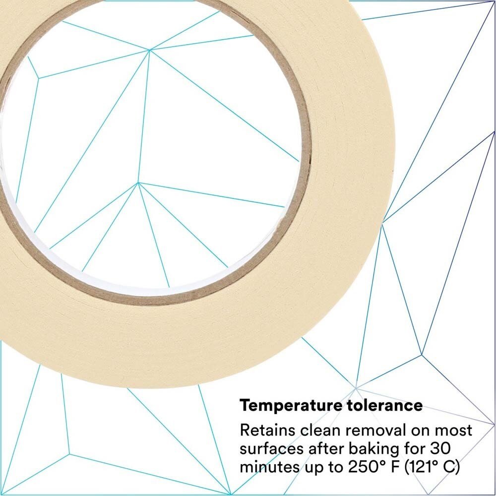 3M 7000148381 Masking Tape 2308, Tan, 48 mm x 55 m, 5.3 mil (24 Pack) - 4