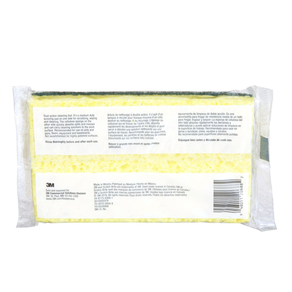 3M Scotch-Brite Medium Duty Scrub Sponge 74, 6.1 in x 3.6 in x 0.7 in, Green (7010028899 Pack) (20 Pack) (20 Pack) - 8
