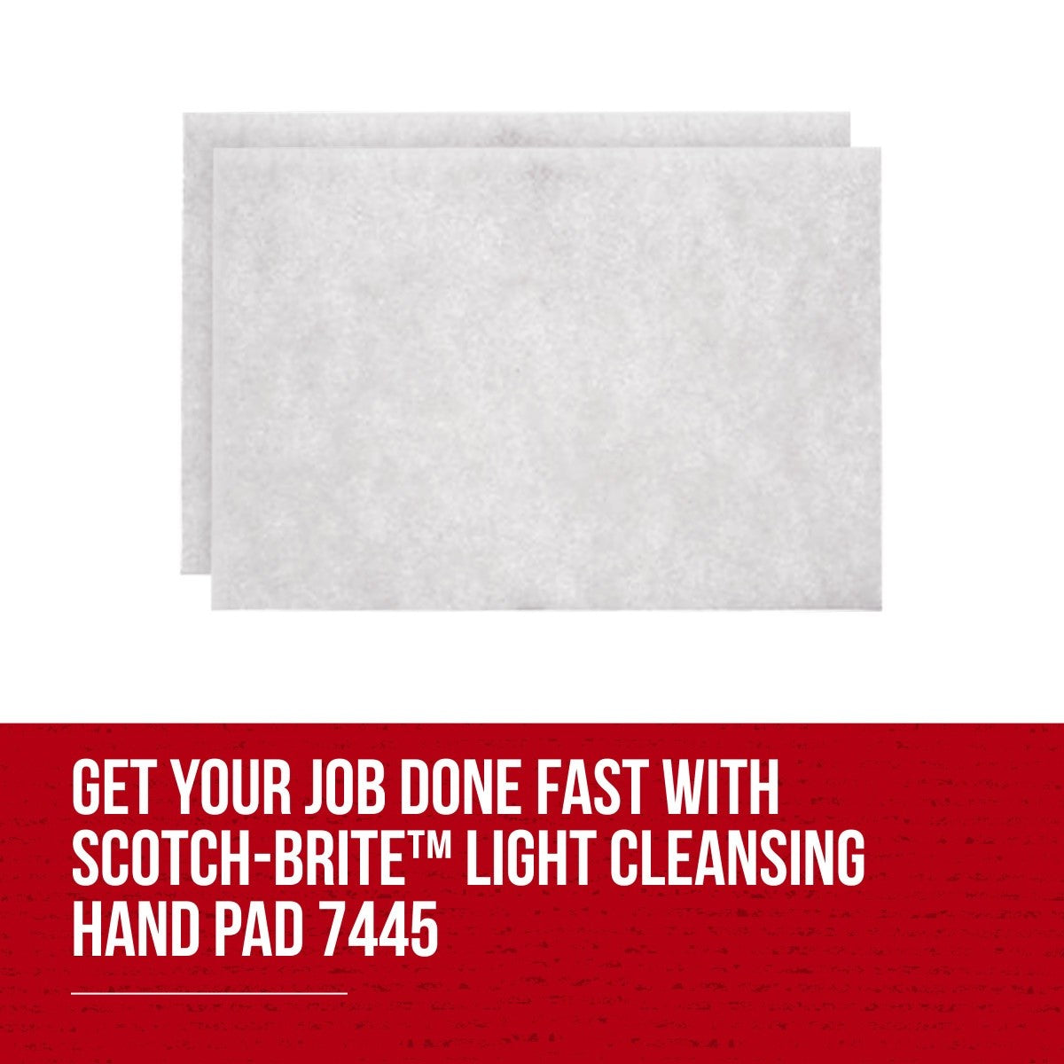 3M HP-HP 7445 Scotch-Brite Light Cleansing Hand Pad, Super Fine, White, 6 in x 9 in, for vinyl, porcelain, plastic, metal (7010294912) (3200 Pack) - 5