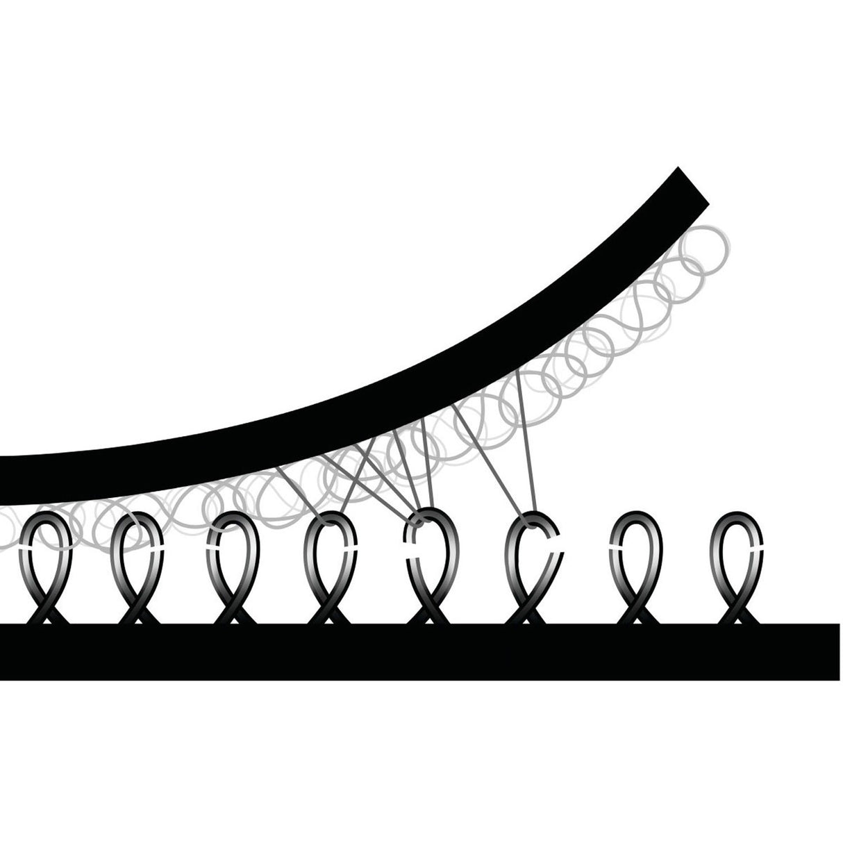 3M Hook/Loop Fastener, Black, 1 in x 10 ft (TB3571/TB3572) (7010302387) (8 Pack) - 3