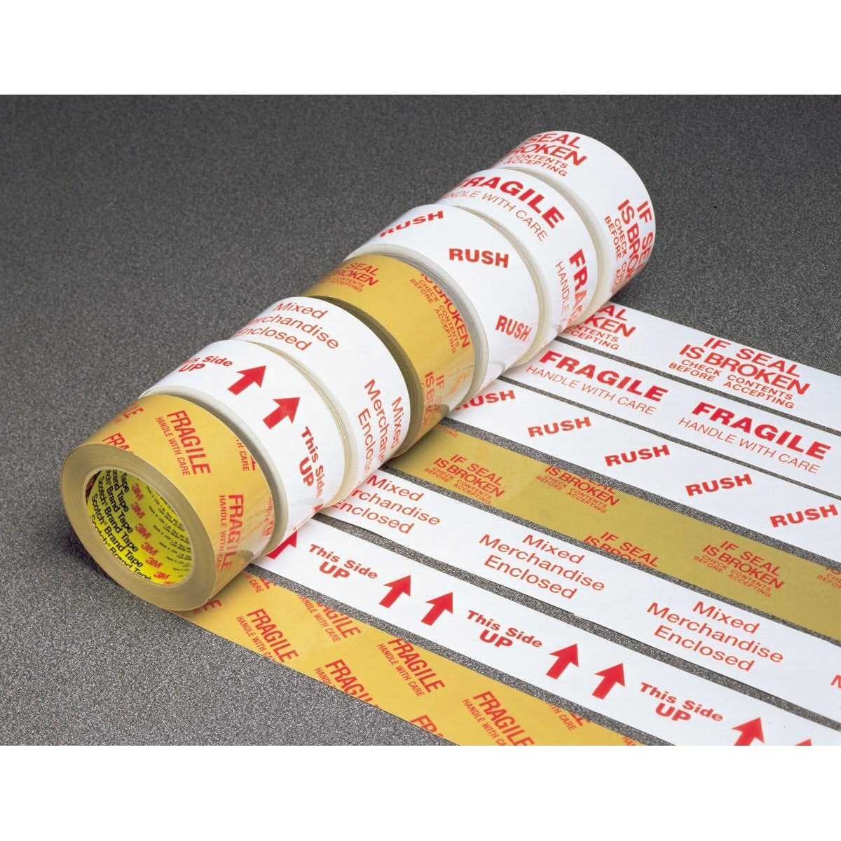 3M 3771 Scotch Printed Message Box Sealing Tape, White, 48 mm x 100 m (7010302431) (36 Pack) - 4