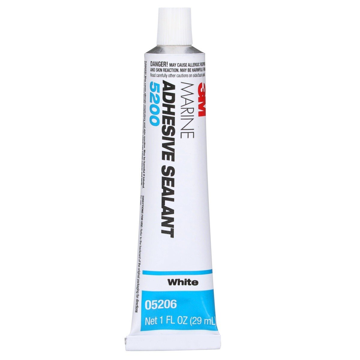 3M 5200 Marine Adhesive Sealant White, 1 oz Tube for Above/Below Waterline Bonding (5206) (7010325697) (12 Pack)