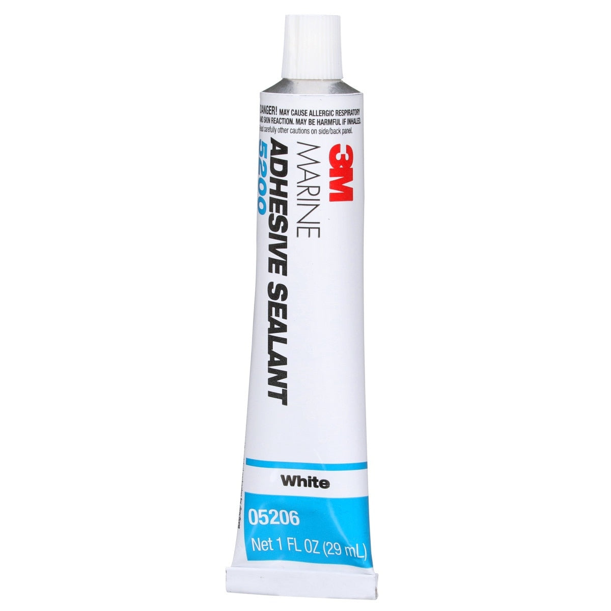3M 5200 Marine Adhesive Sealant White, 1 oz Tube for Above/Below Waterline Bonding (5206) (7010325697) (12 Pack) - 3