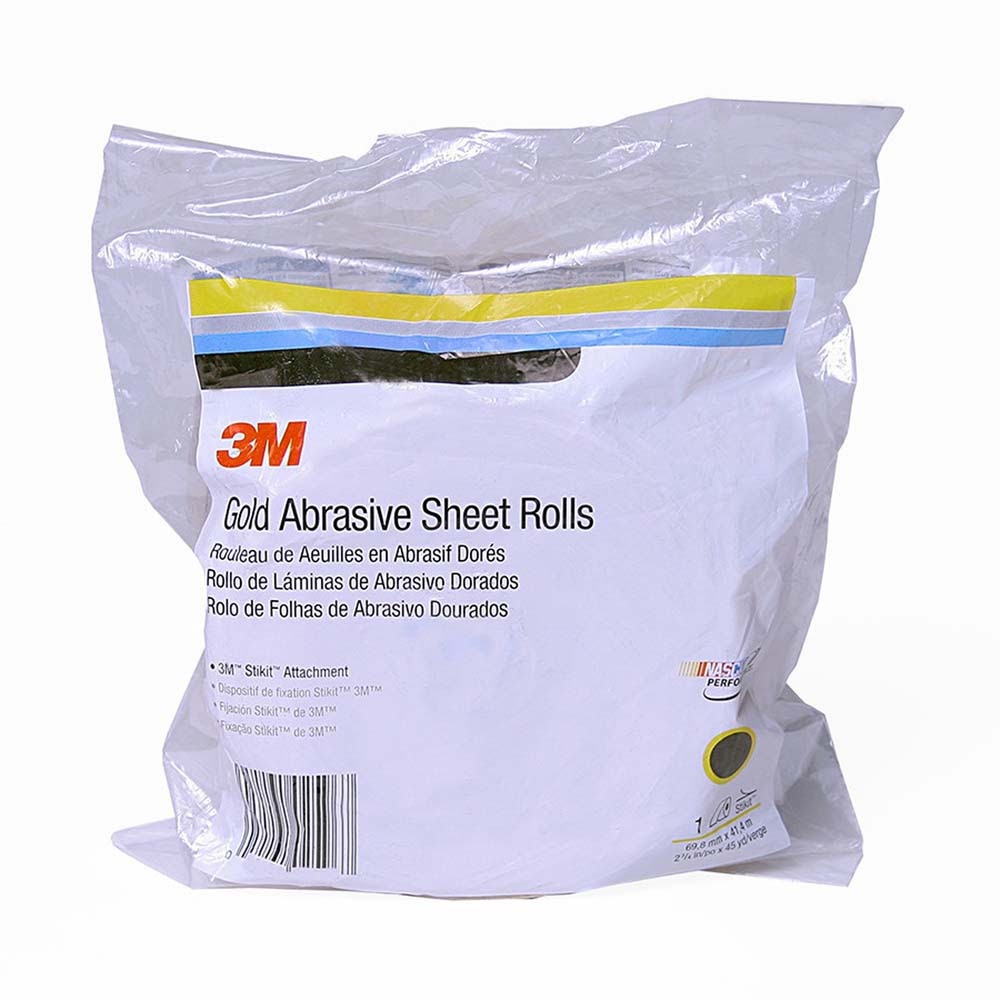 3M 02695 Stikit Gold Sheet Roll 236U 4-1/2" x 25 yd P150 Grade Grit Sheet Roll for Automotive Abrasives (7010326144) (6 Pack) - 2