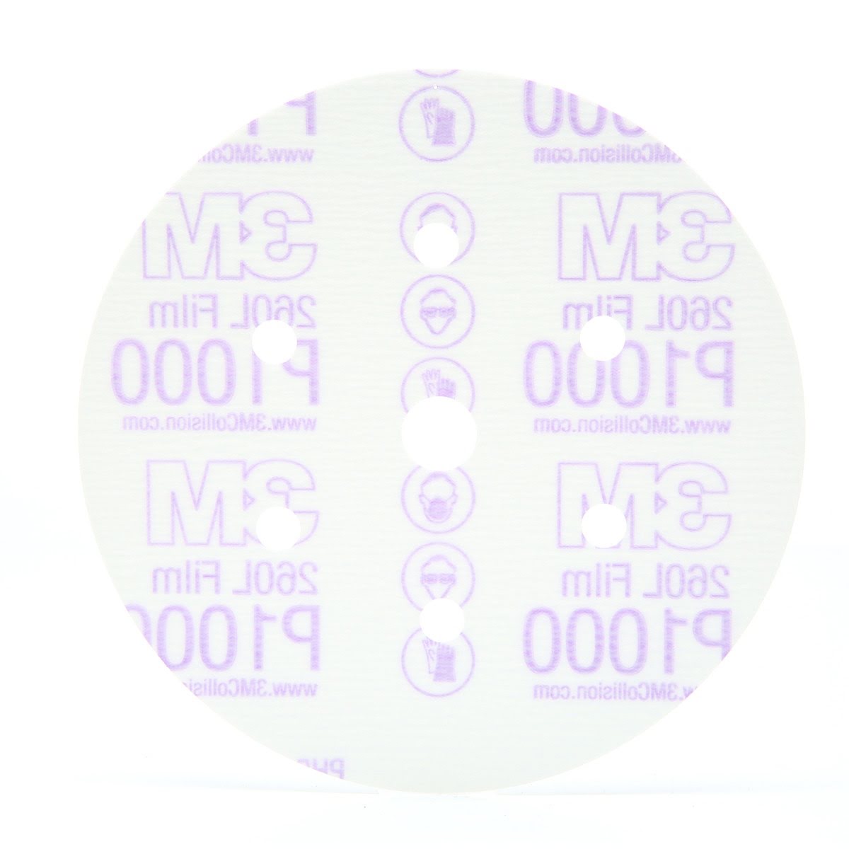 3M 260L 01135 Hookit Red Finishing Film Abrasive Disc, Dust Free, P1000, Red, 6 in (7010327766) (3500 Pack)